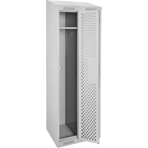 Casiers Clean Line, Bloc de 2, 24" x 15" x 78", Acier, Gris, Rivet (assembl&eacute;), Perfor&eacute; Rock Safety Industrial Ltd