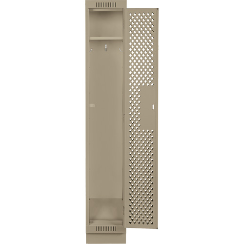 Clean Line Lockers, 12" x 18" x 76", Steel, Beige, Rivet (Assembled), Perforated Rock Safety Industrial Ltd