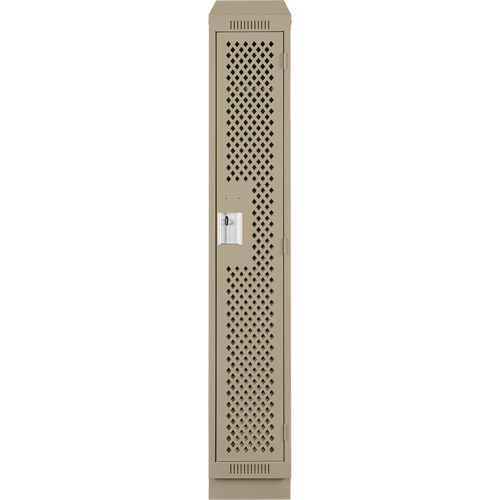 Casiers Clean Line, 12" x 18" x 82", Acier, Beige, Rivet (assembl&eacute;), Perfor&eacute; Rock Safety Industrial Ltd