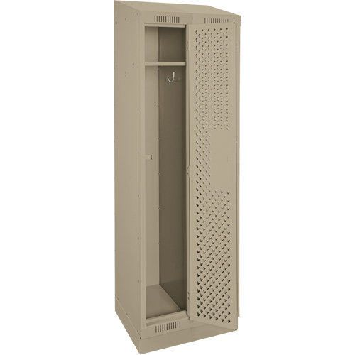 Casiers Clean Line, Bloc de 2, 24" x 15" x 82", Acier, Beige, Rivet (assembl&eacute;), Perfor&eacute; Rock Safety Industrial Ltd