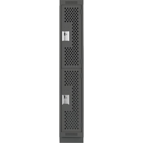 Casiers Clean Line, 2 niveaux, 12" x 18" x 76", Acier, Charbon, Rivet (assembl&eacute;), Perfor&eacute; Rock Safety Industrial Ltd