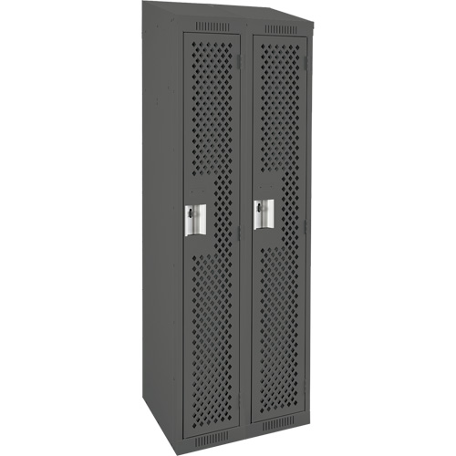 Casiers Clean Line, Bloc de 2, 24" x 15" x 78", Acier, Charbon, Rivet (assembl&eacute;), Perfor&eacute; Rock Safety Industrial Ltd