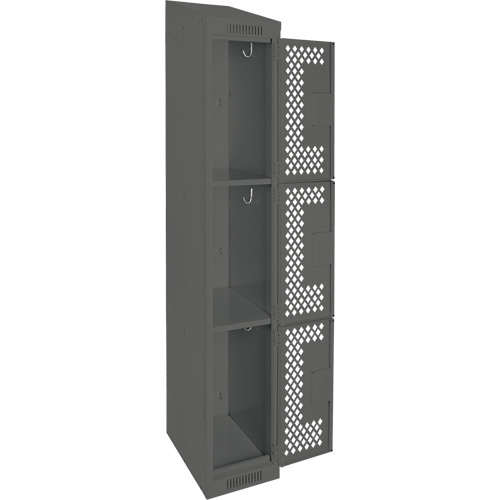 Casiers Clean Line, 3 niveaux, 12" x 18" x 78", Acier, Charbon, Rivet (assembl&eacute;), Perfor&eacute; Rock Safety Industrial Ltd