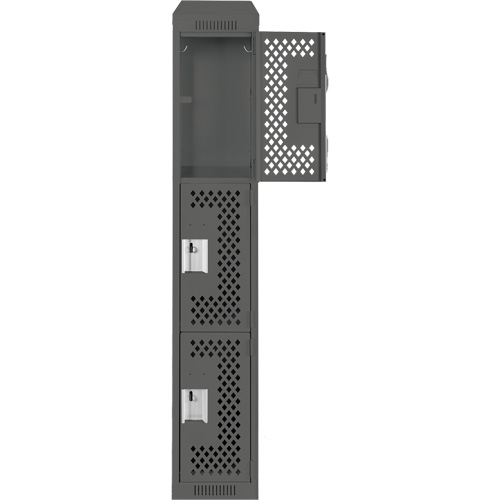 Casiers Clean Line, 3 niveaux, 12" x 18" x 78", Acier, Charbon, Rivet (assembl&eacute;), Perfor&eacute; Rock Safety Industrial Ltd