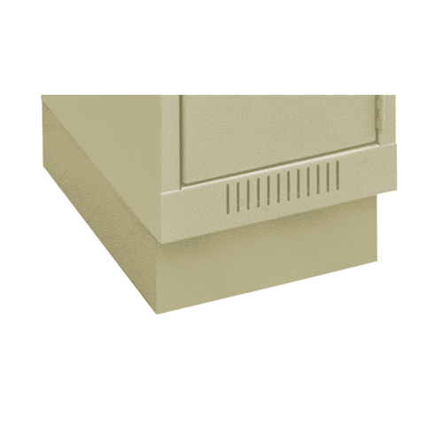 Base en retrait pour casiers &eacute;conomiques Clean Line, 1 Blocs, 4" lo x 12" la x 18" p, Beige, Acier Rock Safety Industrial Ltd