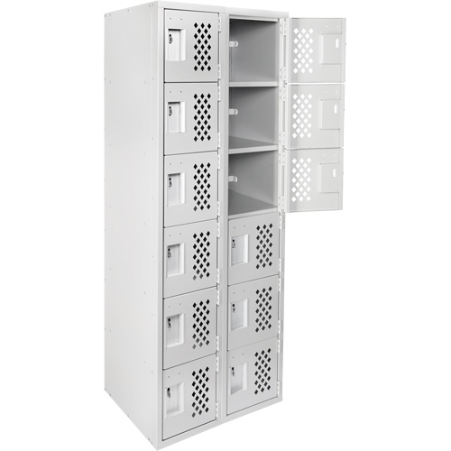 Clean Line Lockerettes, 6 -tier, Bank of 2, 18" x 72" x 12", Steel Rock Safety Industrial Ltd