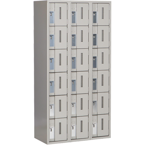 Casiers robustes Concorde, 6 niveaux, Bloc de 3, 36" x 18" x 72", Acier, Gris, Soud&eacute; (assembl&eacute;) Rock Safety Industrial Ltd