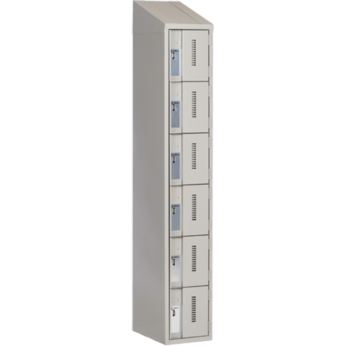 Concorde Heavy-Duty Lockers, 6 -tier, 12" x 18" x 78", Steel, Grey, Welded (Assembled) Rock Safety Industrial Ltd