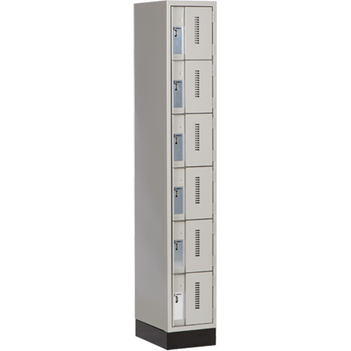 Concorde Heavy-Duty Lockers, 6 -tier, 12" x 18" x 76", Steel, Grey, Welded (Assembled) Rock Safety Industrial Ltd