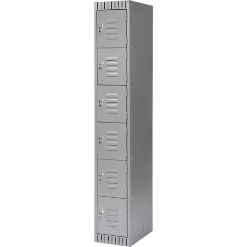 Casiers, 6 niveaux, 12" x 18" x 72", Acier, Gris, D&eacute;mont&eacute; Rock Safety Industrial Ltd