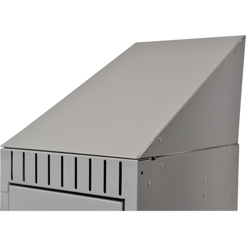 Slope Top, 1 Bank, 18" D x 12" W x 10" H, Grey, Steel Rock Safety Industrial Ltd