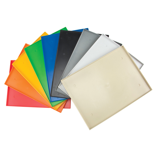 Fond de casier, Convient aux casiers 12" x 18", Noir, Plastique Rock Safety Industrial Ltd