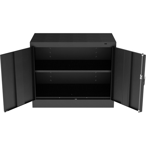 Standard Desk-High Cabinet, Steel, 30" H x 36" W x 18" D, Black Rock Safety Industrial Ltd