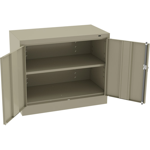 Standard Desk-High Cabinet, Steel, 30" H x 36" W x 18" D, Beige Rock Safety Industrial Ltd