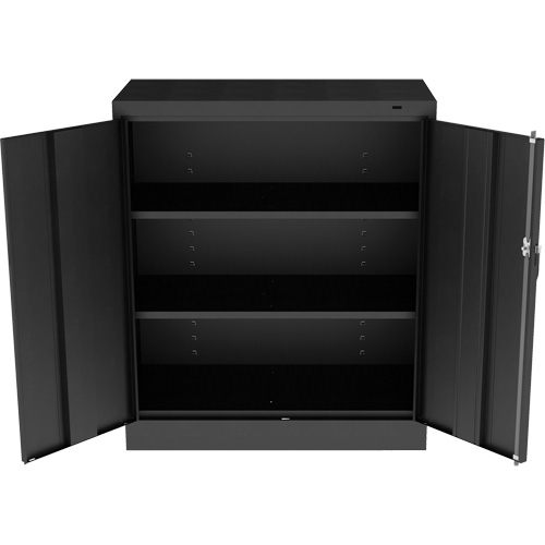 Standard Counter-High Cabinet, Steel, 2 Shelves, 42" H x 36" W x 18" D, Black Rock Safety Industrial Ltd