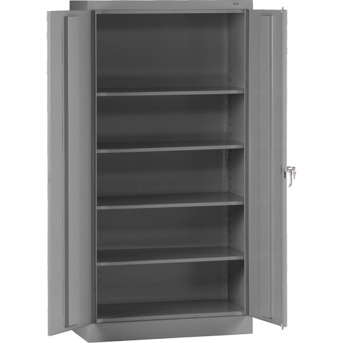Standard Storage Cabinet, Steel, 4 Shelves, 72" H x 36" W x 18" D, Grey Rock Safety Industrial Ltd