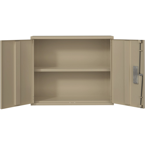 Armoire murale, Acier, 2 Tablettes, 30" h x 36" la x 12" P, Beige Rock Safety Industrial Ltd