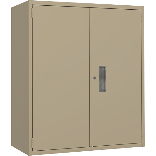 Lo-Boy Storage Cabinet, Steel, 2 Shelves, 40" H x 36" W x 18" D, Beige Rock Safety Industrial Ltd