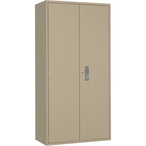 Armoire de rangement Hi-Boy, Acier, 4 Tablettes, 72" h x 36" la x 18" P, Beige Rock Safety Industrial Ltd