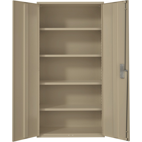 Armoire de rangement Hi-Boy, Acier, 4 Tablettes, 72" h x 36" la x 18" P, Beige Rock Safety Industrial Ltd