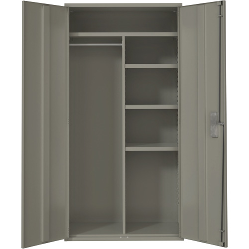 Armoire de rangements combin&eacute;s, Acier, 6 Tablettes, 72" h x 36" la x 18" P, Gris Rock Safety Industrial Ltd