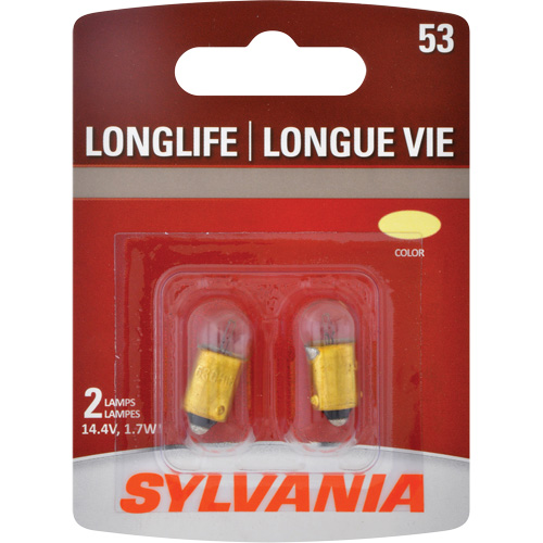 53 Mini ampoule &agrave; longue dur&eacute;e de vie, Incandescente, 1,73 W, Blanc cass&eacute; Rock Safety Industrial Ltd