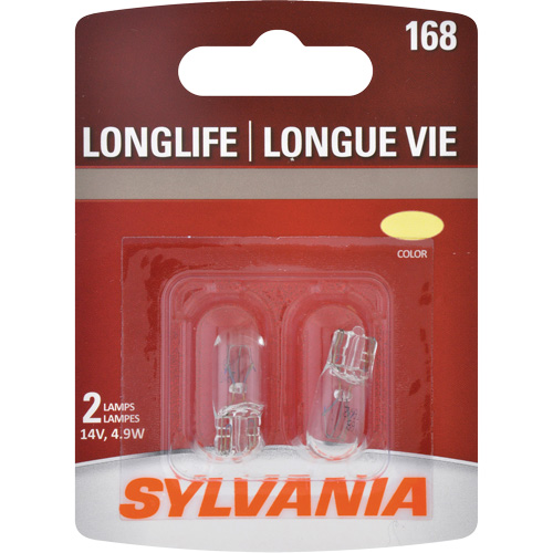 168 Mini-ampoule automobile &agrave; longue dur&eacute;e de vie, Incandescente, 4,9 W, Blanc cass&eacute; Rock Safety Industrial Ltd