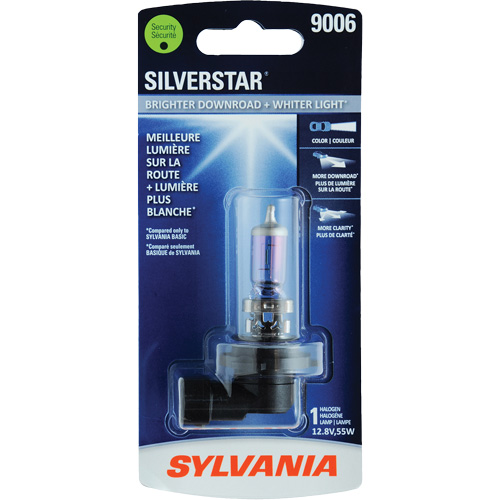 9006 Ampoule de feu avant SilverStar, Halog&egrave;ne, 55 W, Blanc Rock Safety Industrial Ltd