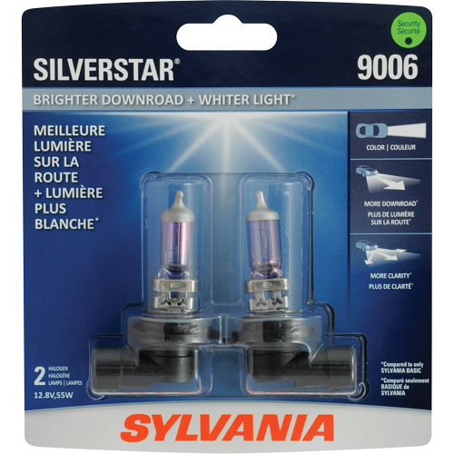 9006 Ampoule de feu avant SilverStar, Halog&egrave;ne, 55 W, Blanc Rock Safety Industrial Ltd