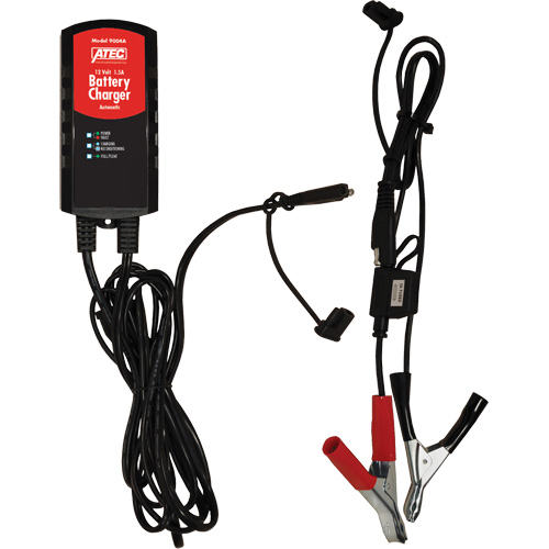 Chargeur/mainteneur/r&eacute;g&eacute;n&eacute;rateur de batterie automatique 12 V 1,5 A Rock Safety Industrial Ltd