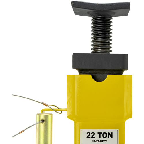 Crics avec sellette du dessus r&eacute;glable &agrave; vis, Tige verrouillable, 15-1/2" - 20-1/2" h Rock Safety Industrial Ltd