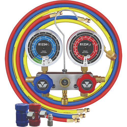 R1234Yf 2-Way Piston Valve Manifold Gauge Set Rock Safety Industrial Ltd