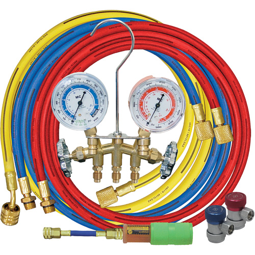 Jeu de manom&egrave;tres collecteurs avec coupleurs manuels et mini-injecteur de colorant Rock Safety Industrial Ltd