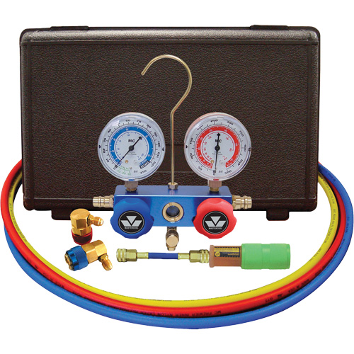 Automotive R134A 2-Way Manifold Gauge Set with Mini Dye Injector Rock Safety Industrial Ltd