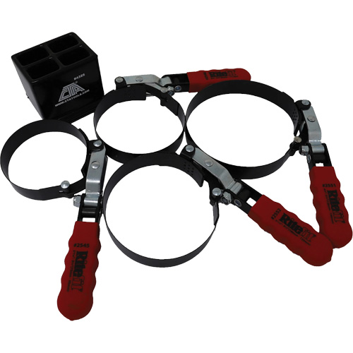 Ensemble de 4 cl&eacute;s pour filtre &agrave; huile avec support Rock Safety Industrial Ltd