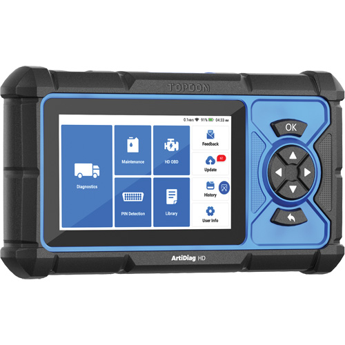 Outil de diagnostic robuste 5" ArtiDiag HD avec fonctions d'entretien Rock Safety Industrial Ltd