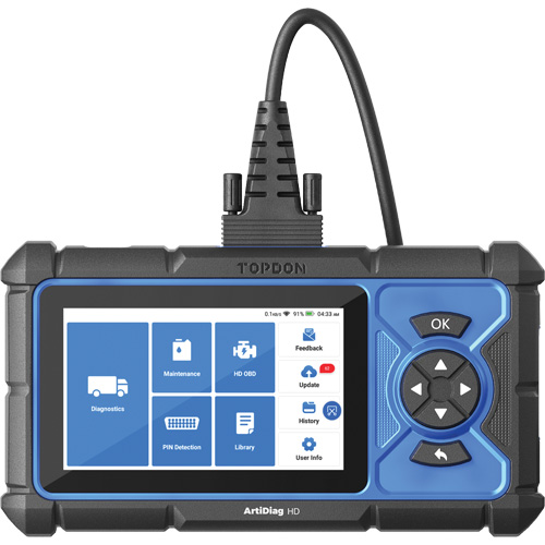 Outil de diagnostic robuste 5" ArtiDiag HD avec fonctions d'entretien Rock Safety Industrial Ltd
