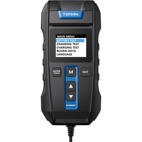 BT300P Battery, Charging & Cranking System Tester with Printer Rock Safety Industrial Ltd