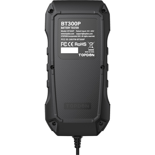 BT300P Battery, Charging & Cranking System Tester with Printer Rock Safety Industrial Ltd