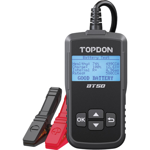 Testeur de batterie, de charge et de d&eacute;marrage BT50 avec imprimante Rock Safety Industrial Ltd