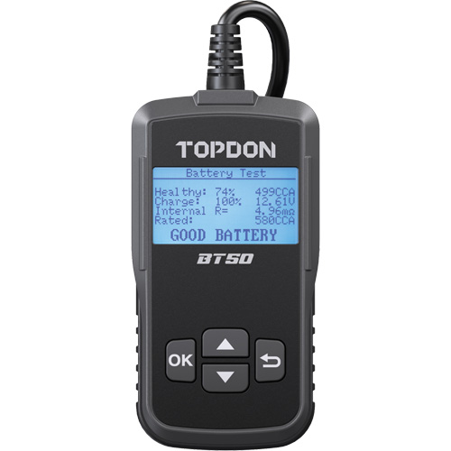 Testeur de batterie, de charge et de d&eacute;marrage BT50 avec imprimante Rock Safety Industrial Ltd