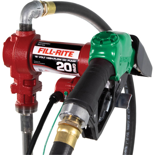 12V Fuel Transfer Pump with Nozzle Rock Safety Industrial Ltd