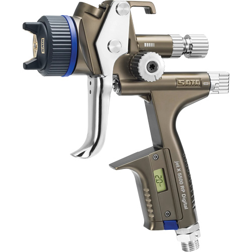 Pistolet de peinture de premi&egrave;re qualit&eacute; pour peinture automobile avec psi num&eacute;rique X5500 RP 1,3 O RPS D, Entr&eacute;e d'air 1/4" NPT, 10,24 pi³/min, Capacit&eacute; 0,6 L/0,9 L, 0,17 psi Rock Safety Industrial Ltd