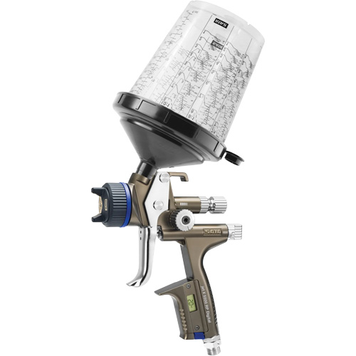 Pistolet de peinture de premi&egrave;re qualit&eacute; pour peinture automobile avec psi num&eacute;rique X5500 RP 1,3 O RPS D, Entr&eacute;e d'air 1/4" NPT, 10,24 pi³/min, Capacit&eacute; 0,6 L/0,9 L, 0,17 psi Rock Safety Industrial Ltd