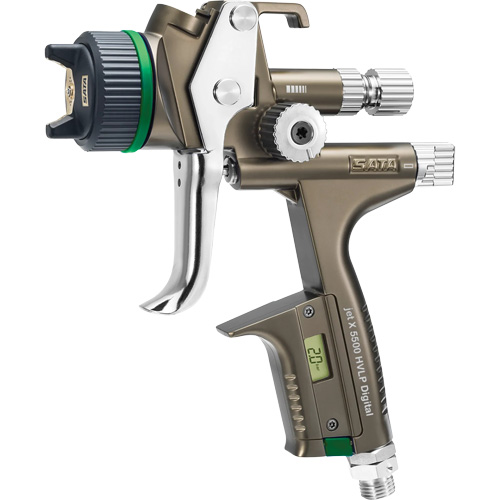 Pistolet de peinture de premi&egrave;re qualit&eacute; pour peinture automobile avec psi num&eacute;rique X5500 HVLP 1,2 I RPS D, Entr&eacute;e d'air 1/4" NPT, 15,19 pi³/min, Capacit&eacute; 0,6 L/0,9 L, 0,17 psi Rock Safety Industrial Ltd