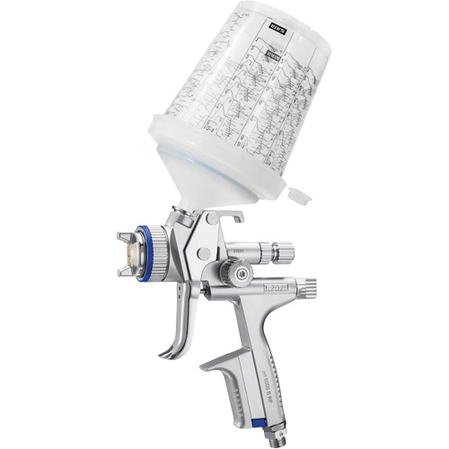 Pistolet de peinture 5000 B HVLP avec buse 1,3 et trois godets polyvalents RPS 0,3 l/0,6 l/0,9 L, Entr&eacute;e d'air 1/4" NPT, 15,19 pi³/min, Capacit&eacute; 0,3 L/0,6 L/0,9 L, 0,17 psi Rock Safety Industrial Ltd