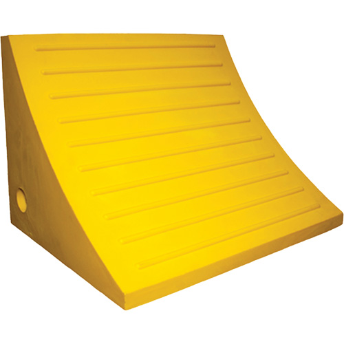 Wheel Chock, Polyurethane, Yellow, 15-1/4" W x 12-1/8" D x 10-3/4" H Rock Safety Industrial Ltd