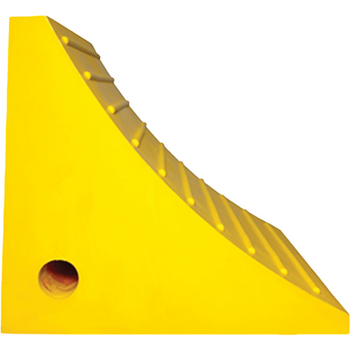 Wheel Chock, Polyurethane, Yellow, 15-1/4" W x 12-1/8" D x 10-3/4" H Rock Safety Industrial Ltd