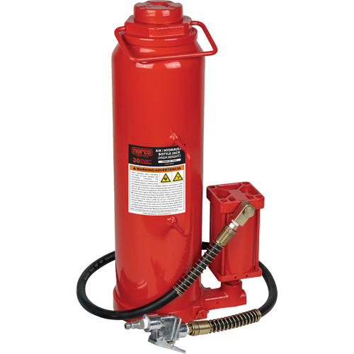 Cric-bouteille hydraulique de hauteur &eacute;lev&eacute;, 30 tonne(s), Air comprim&eacute;/hydraulique, 33-9/10" Hauteur &eacute;lev&eacute;e Rock Safety Industrial Ltd