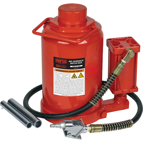 Cric-bouteille hydraulique de hauteur standard, 50 tonne(s), Air comprim&eacute;/hydraulique, 19" Hauteur &eacute;lev&eacute;e Rock Safety Industrial Ltd